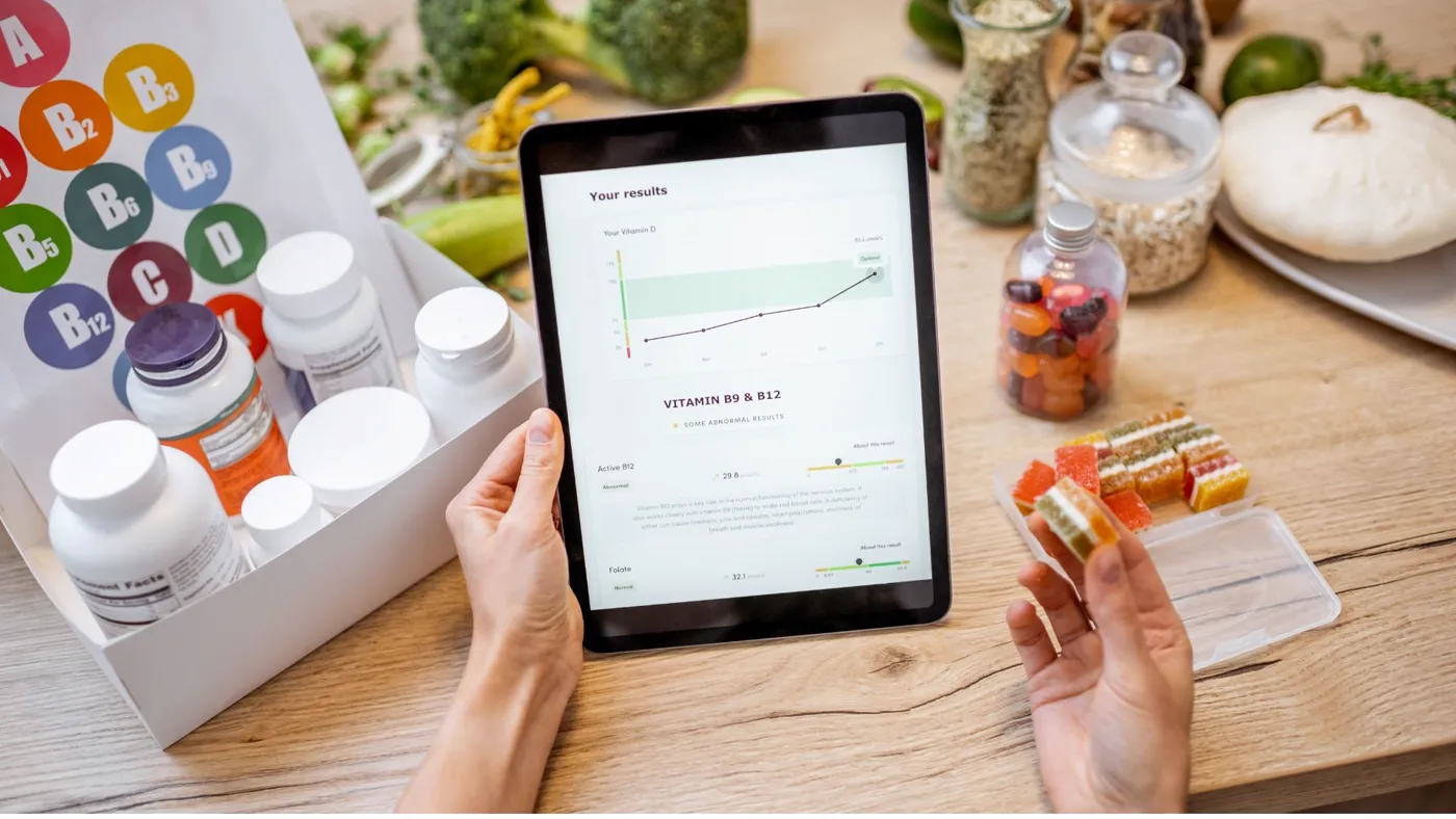 Laboratorní vyšetření vitaminů z krve — výsledky na tabletu a doplňky stravy